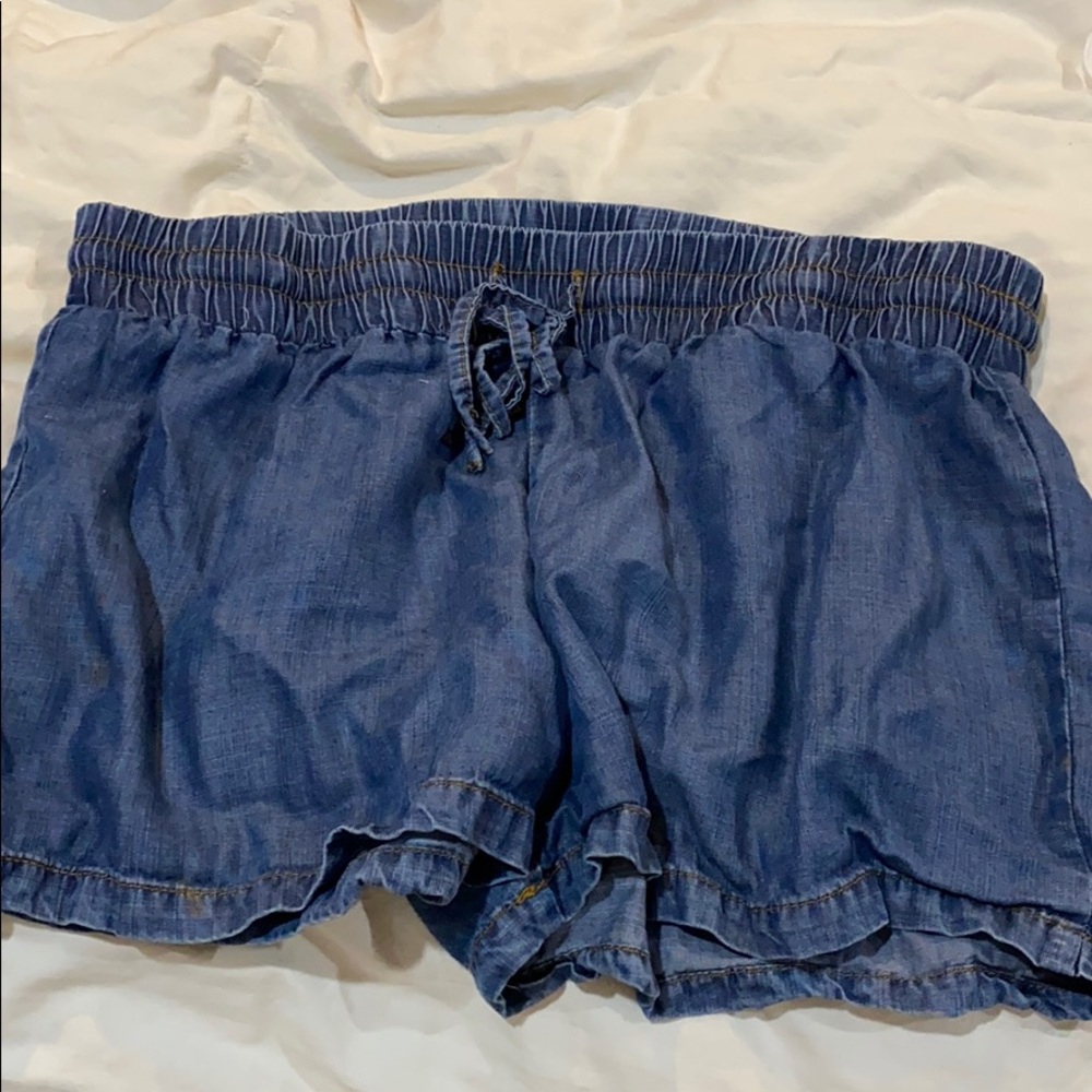 Linen Denim Shorts